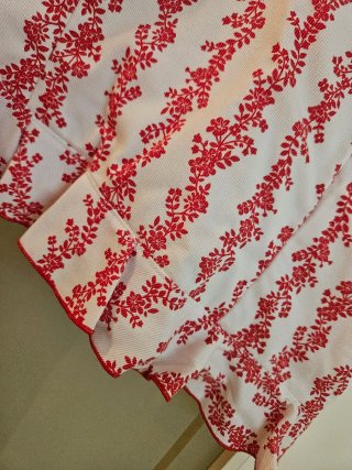 Falda y corpiño flamenco rojo y blanco