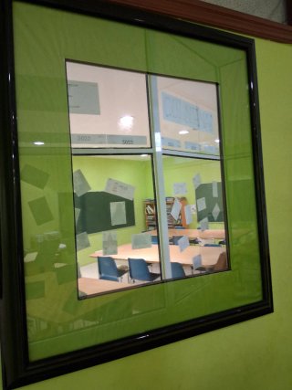 Espejo decorativo marco verde