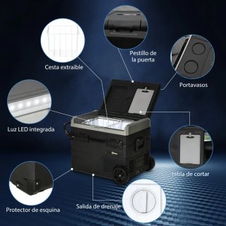 Nevera Portátil Compresor 60L Eléctrica