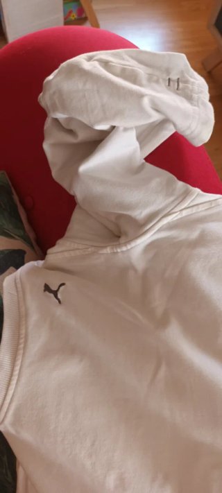 Chaleco chándal Puma blanco y gris