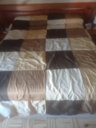 Colcha 135cm Beige y Marrón