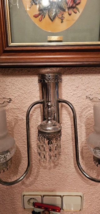 Lámpara Techo Vintage Cristal y Tulipas