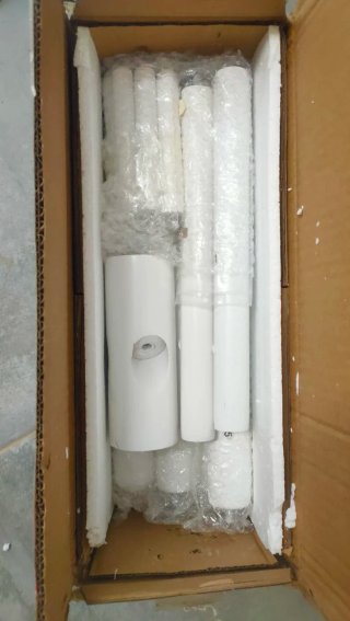 Perchero de pie madera 8 ganchos blanco