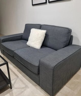 Fundas Sofá KIVIK 2 Plazas Gris/Azul