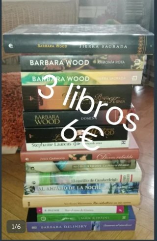 Libros tema romántico.  3 libros 6€. Unidad 3€