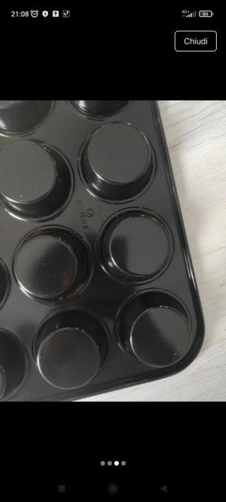 Stampo per Muffin in Metallo Nero