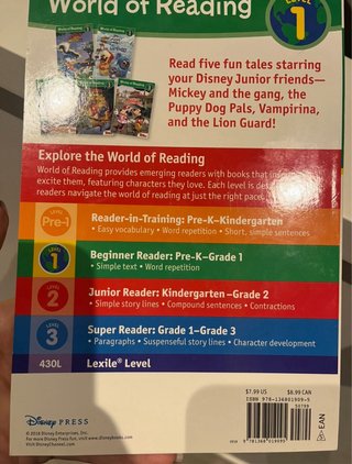 Sin usar. Libro lectura infantil Disney en inglés