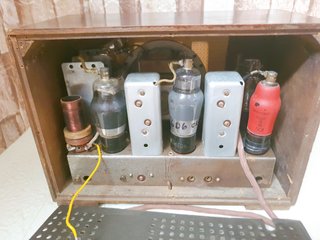 Radio antigua válvulas Vintage Madera