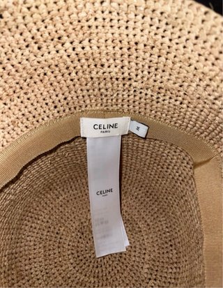 Sombrero Rafia Triomphe Celine Beige/Negro