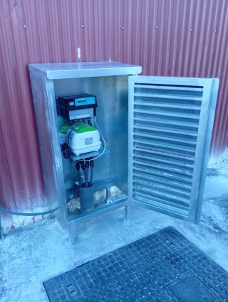Caja de contadores de metal