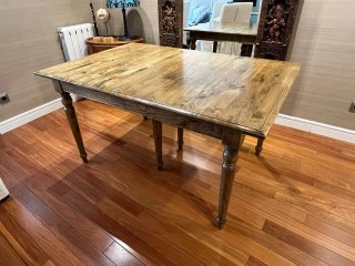Mesa Comedor Roble Macizo Extensible