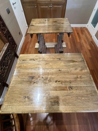 Mesa Comedor Roble Macizo Extensible