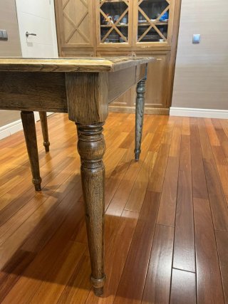 Mesa Comedor Roble Macizo Extensible