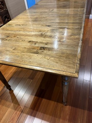Mesa Comedor Roble Macizo Extensible