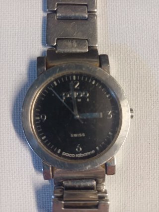 Reloj  Rabanne Negro y Plateado