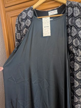 Conjunto Vestido Lencero y Kimono Talla Única