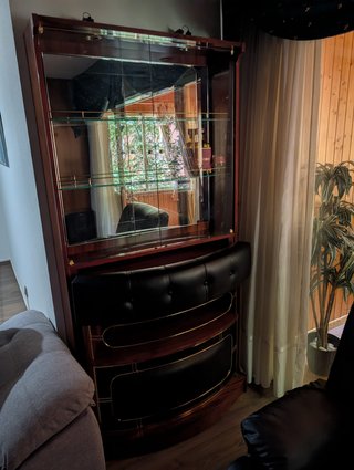 Mobile Bar Vintage in Legno e Vetro