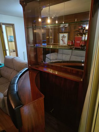 Mobile Bar Vintage in Legno e Vetro