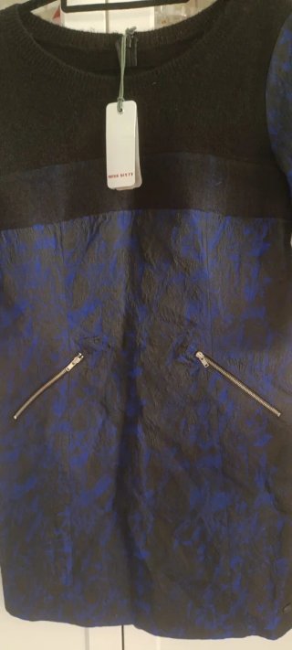 Vestido Miss Sixty Negro/Azul Talla m