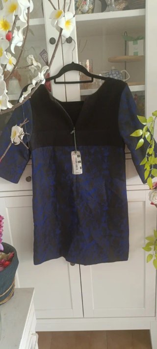 Vestido Miss Sixty Negro/Azul Talla m