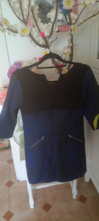 Vestido Miss Sixty Negro/Azul Talla m