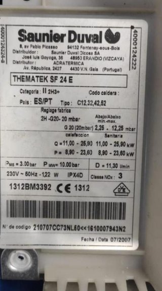 RECAMBIOS / DESPIECE SAUNIER THEMA TEK SF24 E