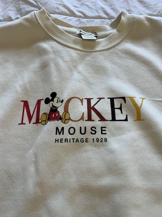 Sudadera Mickey Mouse Stradivarius Blanca