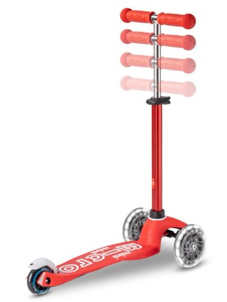 Patinete Mini Micro Deluxe LED 3en1 Rojo
