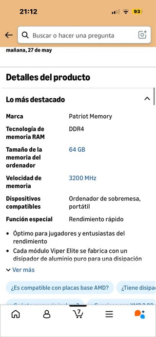Kit RAM Patriot Viper DDR4 64GB