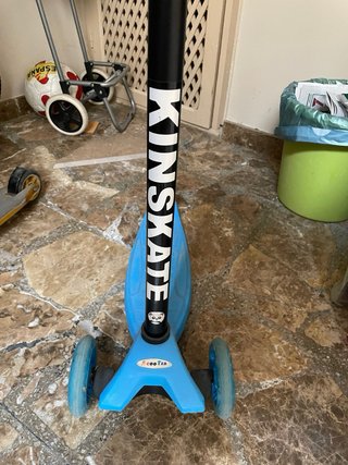 Patinete infantil 3 ruedas KINSKATE azul