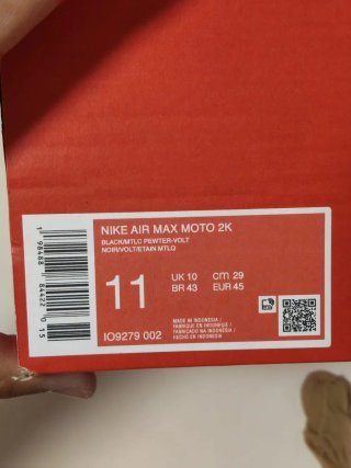 T45 Nike Air Max Moto Negro/Plata