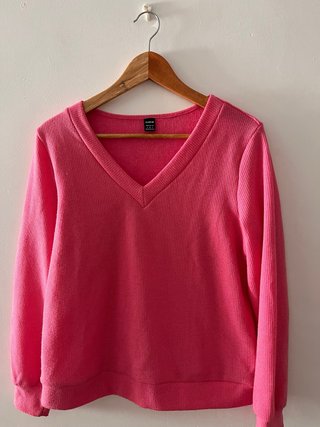 Sudadera SHEIN rosa cuello pico