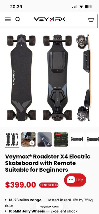 Longboard Eléctrico Veymax Roadster