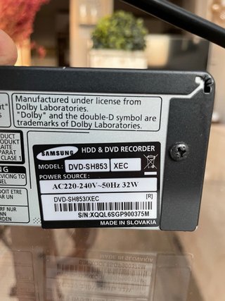 Samsung DVD-SH893 Lector Multi-Región 160GB