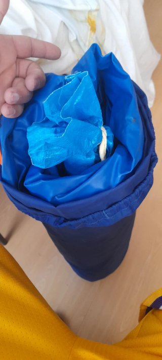 Mochila de acampar Vagary azul y verde
