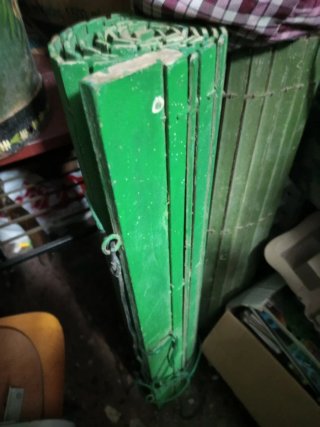 Cortinas de puerta de bambú verdes