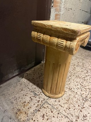 Tavolino Colonna Romana Beige/Marrone