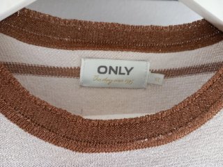 Jersey ONLY rayas lúrex beige y azul Talla XS