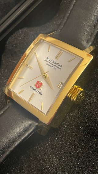 Reloj Caballero Sol y Sombra Automático Dorado