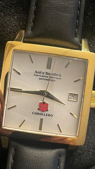 Reloj Caballero Sol y Sombra Automático Dorado