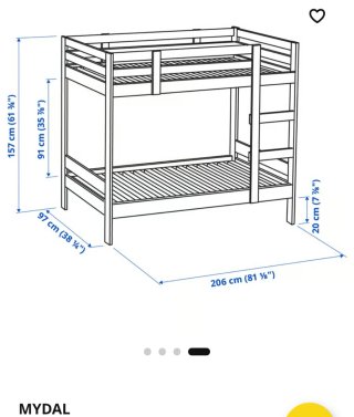 Litera madera blanca IKEA y colchones