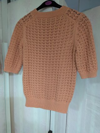 Blusa tejida algodón naranja talla única