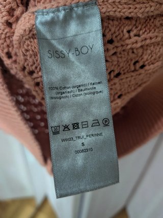 Blusa tejida algodón naranja talla única