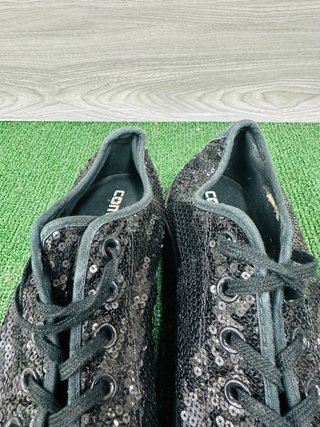 Converse donna paillettes nere platform