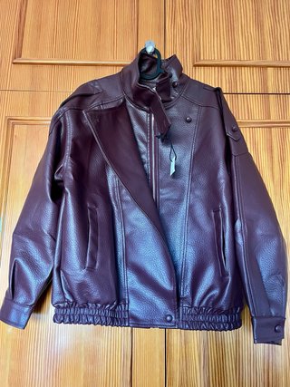 Cazadora Bomber Burdeos Oversize
