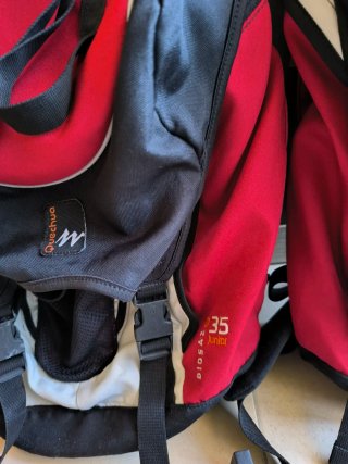 2 Mochilas Quechua 35L Rojo/Negro