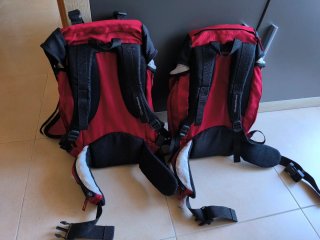 2 Mochilas Quechua 35L Rojo/Negro
