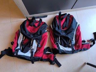 2 Mochilas Quechua 35L Rojo/Negro