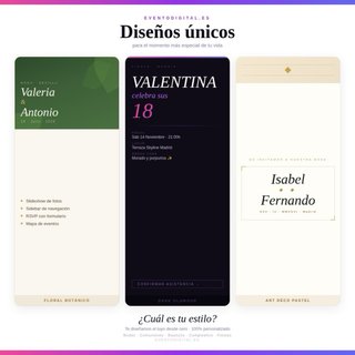 INVITACIÓN DIGITALES PARA BODA U OTRO EVENTO