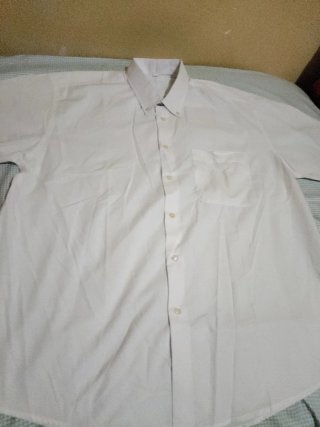 Camisa de vestir manga corta hombre color blanco